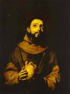 Jusepe de Ribera. St. Francis. 1643. Oil on canvas. Palazzo Pitti, Galleria Palatina, Florence, Italy.